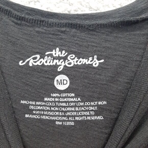 The Rolling Stones Lips Black Graphic T-Shirt Medium - Picture 2 of 4